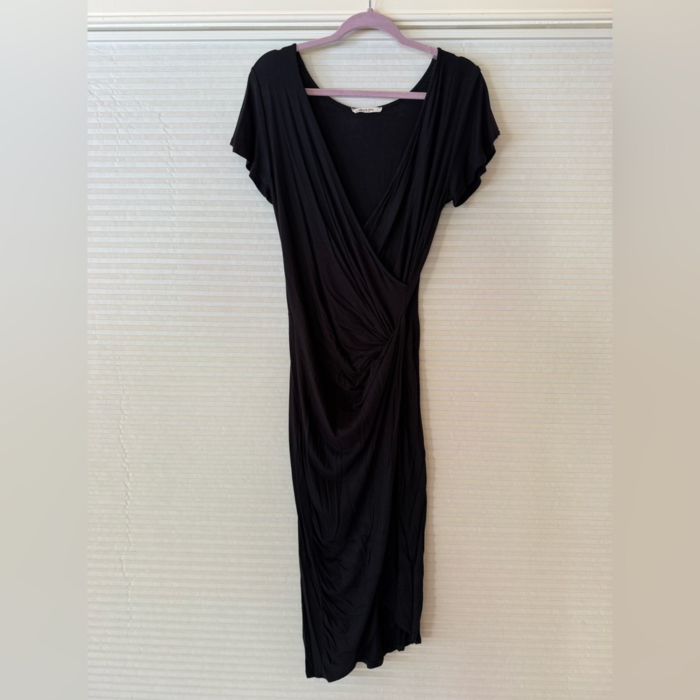 Elegant Black Wrap Dress